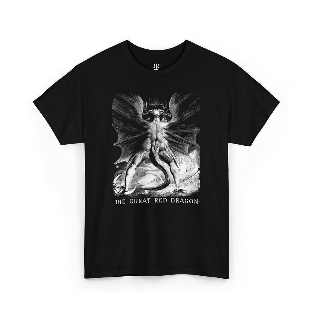 T-shirt The Great Red Dragon - Unisex Gildan 5000 - Neuf Avec étiquettes - Imprimé Graphique