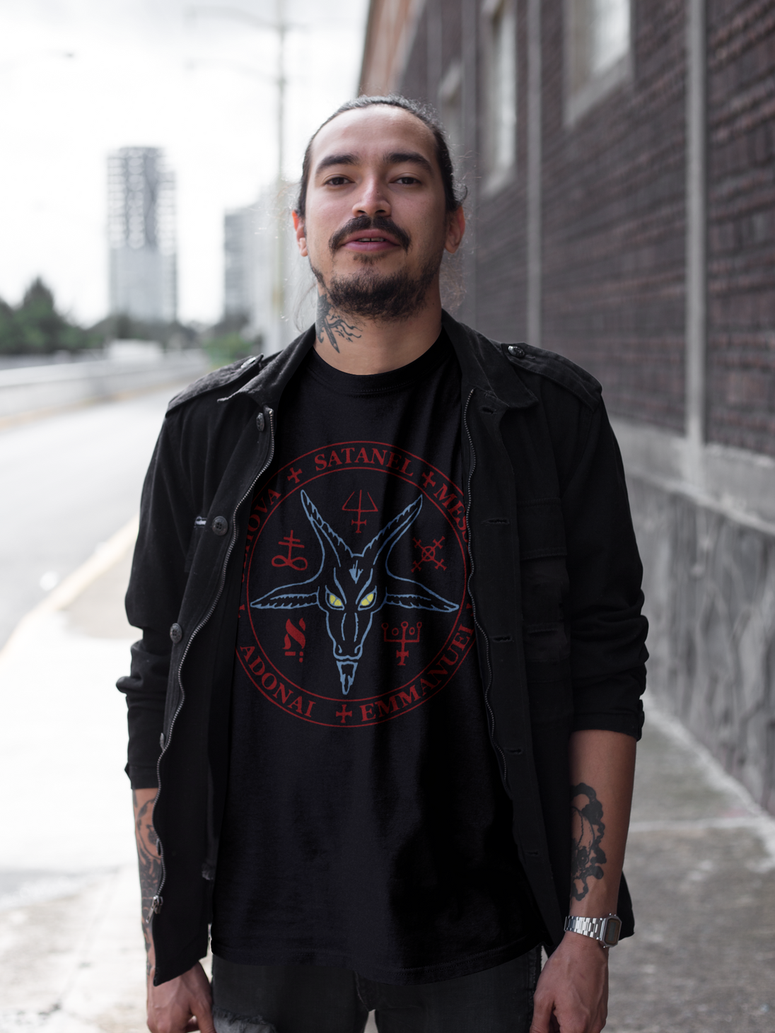 Man wearing Vintage 90's Pentagram T-Shirt