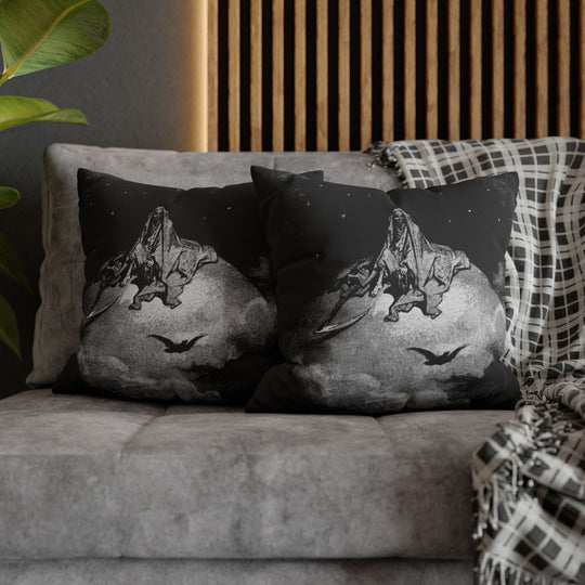Gustave Doré 'The Raven' pillowcase, 100% spun polyester, double-sided print, concealed zipper, 4 size options