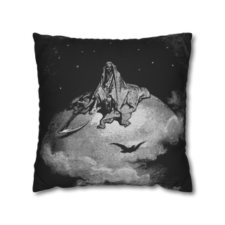 Gustave Doré 'The Raven' pillowcase, 100% spun polyester, double-sided print, concealed zipper, 4 size options