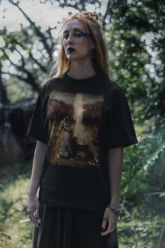 Woman wearing Magic Circle T-Shirt