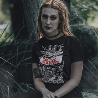 Woman wearing Faust T-Shirt