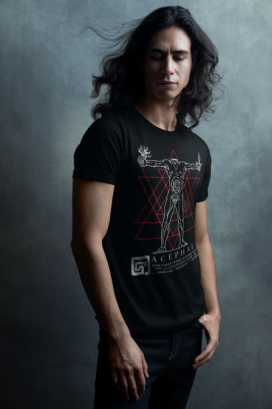 Man wearing Acephale T-Shirt