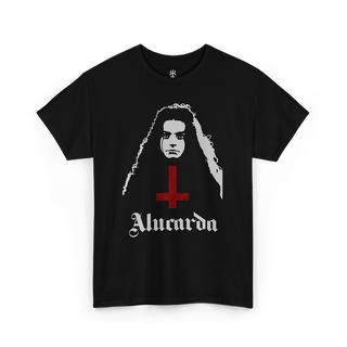 Alucarda T-Shirt, showing a woman figure and red inverted cross