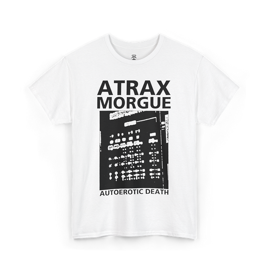 Atrax Morgue Autoerotic Death T-Shirt, white