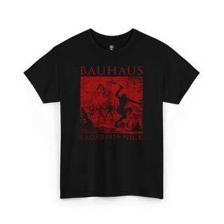 Bauhaus Lagartija Nick T-Shirt, black, red print