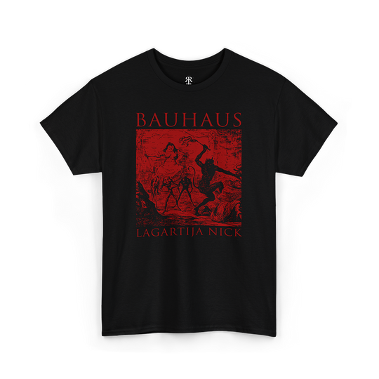 Bauhaus Lagartija Nick T-Shirt, black, red print