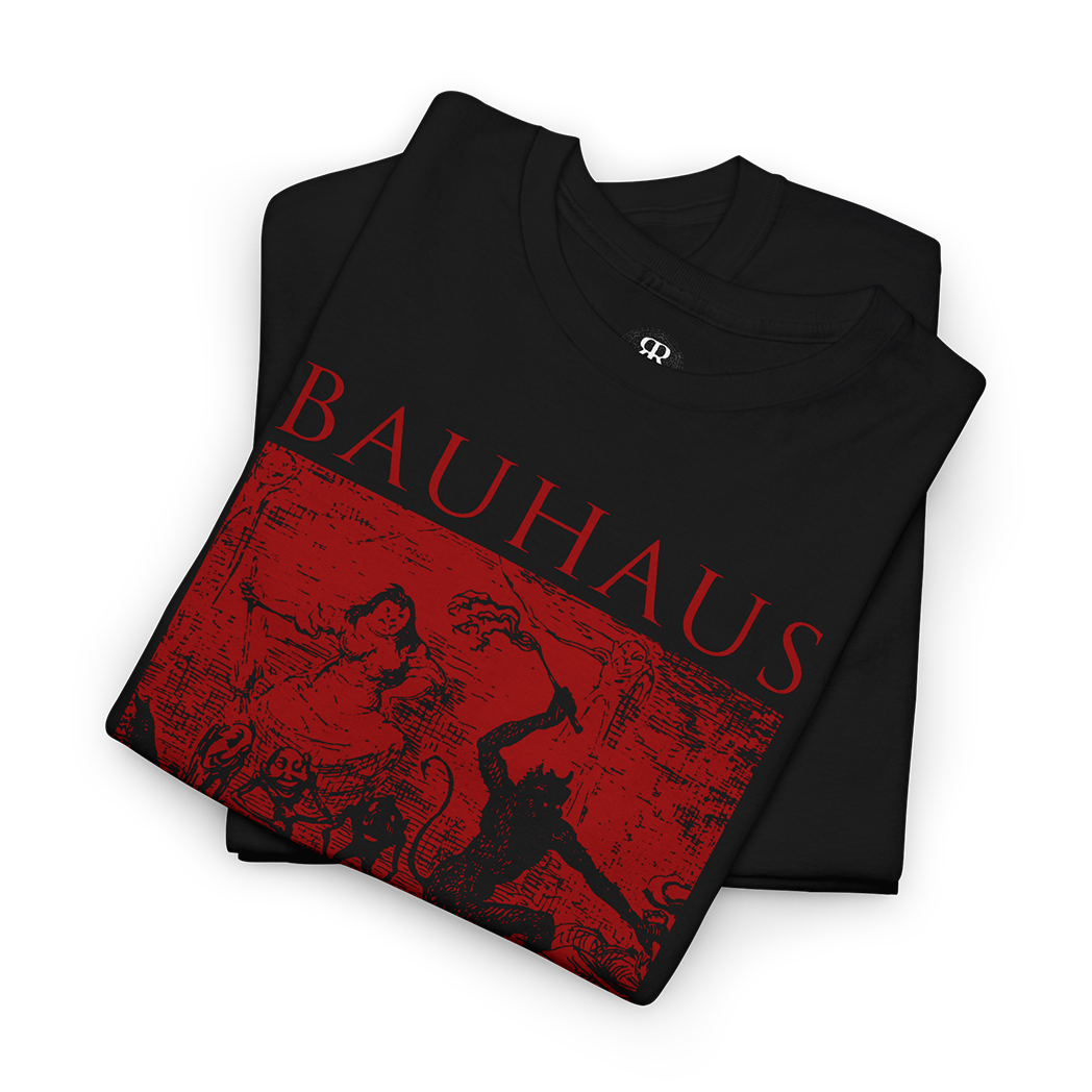 Bauhaus Lagartija Nick T-Shirt, black, red print