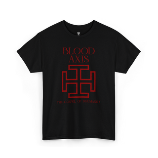 Blood Axis The Gospel of Inhumanity T-Shirt, red print