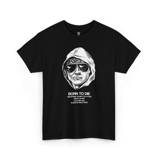 Black t-shirt showing Ted Kacynski the Unabomber