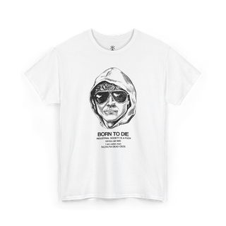 White t-shirt showing Ted Kacynski the Unabomber