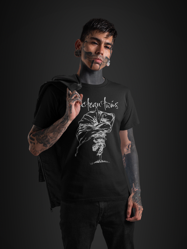 Man wearing Cocteau Twins Lullabies T-Shirt