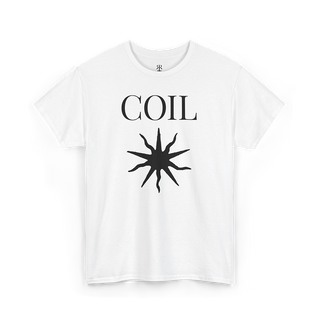 Coil shirt featuring the 'Black Sun' design.