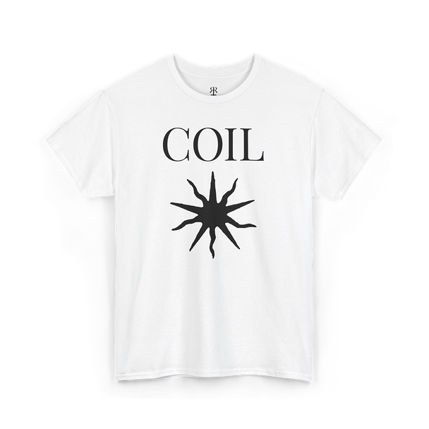 Coil shirt featuring the 'Black Sun' design.