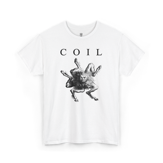 Coil Demon T-Shirt showing demon Buer, white