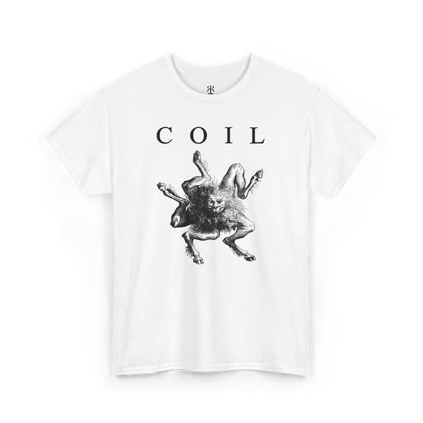 Coil Demon T-Shirt showing demon Buer, white