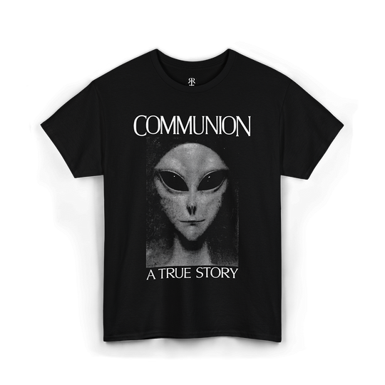 Communion T-Shirt, showing a grey alien