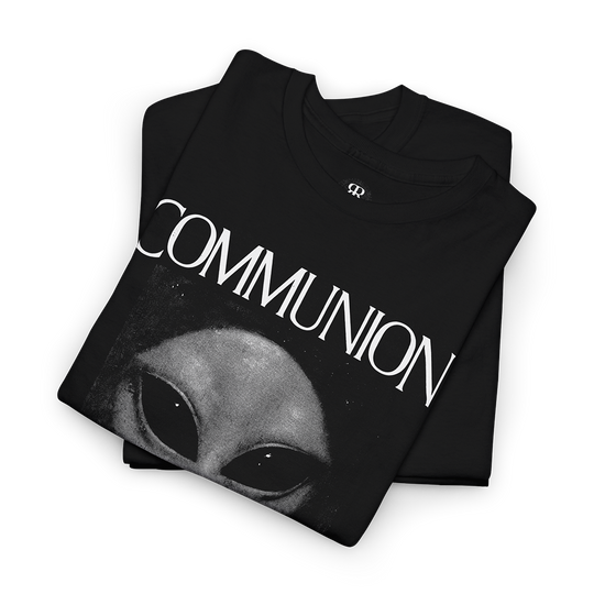 Communion T-Shirt, showing a grey alien