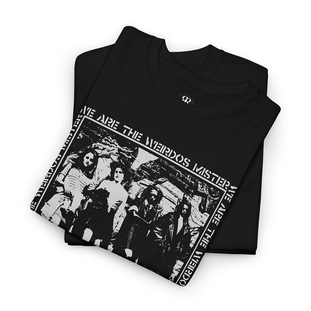 Black T-shirt featuring movie The Craft with a graphic print of four teenagers and the text 'WE ARE THE WEIRDOS MISTER'.