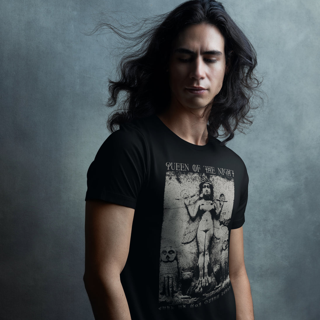 Man wearing Queen of the Night T-Shirt