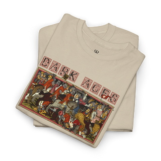 Beige Dark Ages shirt featuring a striking illustration of the Battle of Mühldorf