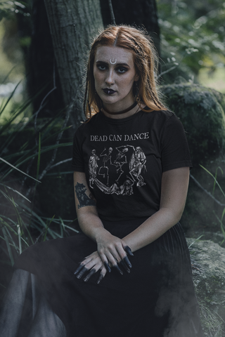 Woman wearing Dead Can Dance T-Shirt
