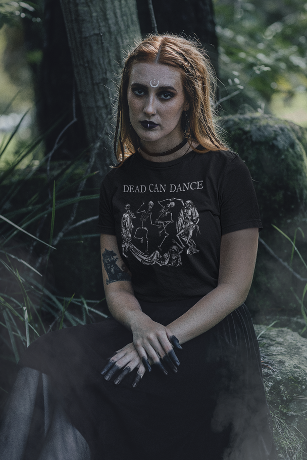 Woman wearing Dead Can Dance T-Shirt