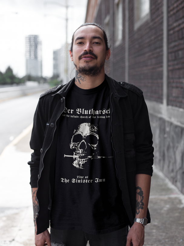 Man wearing Der Blutharsch Live At The Sinister Inn T-Shirt