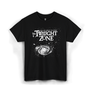 Vintage Remake You are About to Enter the Twilight Zone T-Shirt, showing space and galaxy