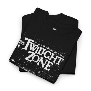 Vintage Remake You are About to Enter the Twilight Zone T-Shirt, showing space and galaxy