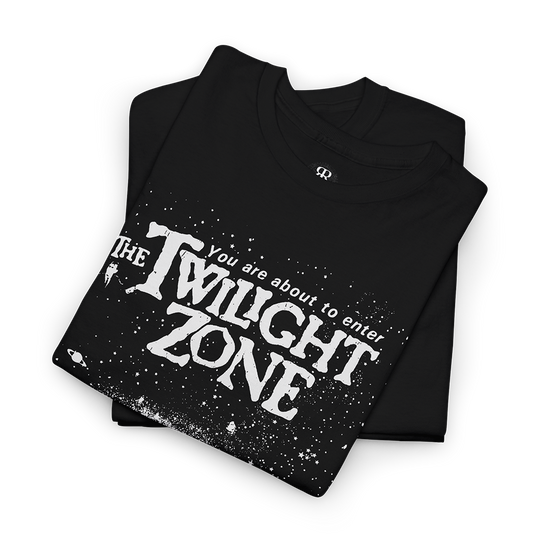 Vintage Remake You are About to Enter the Twilight Zone T-Shirt, showing space and galaxy