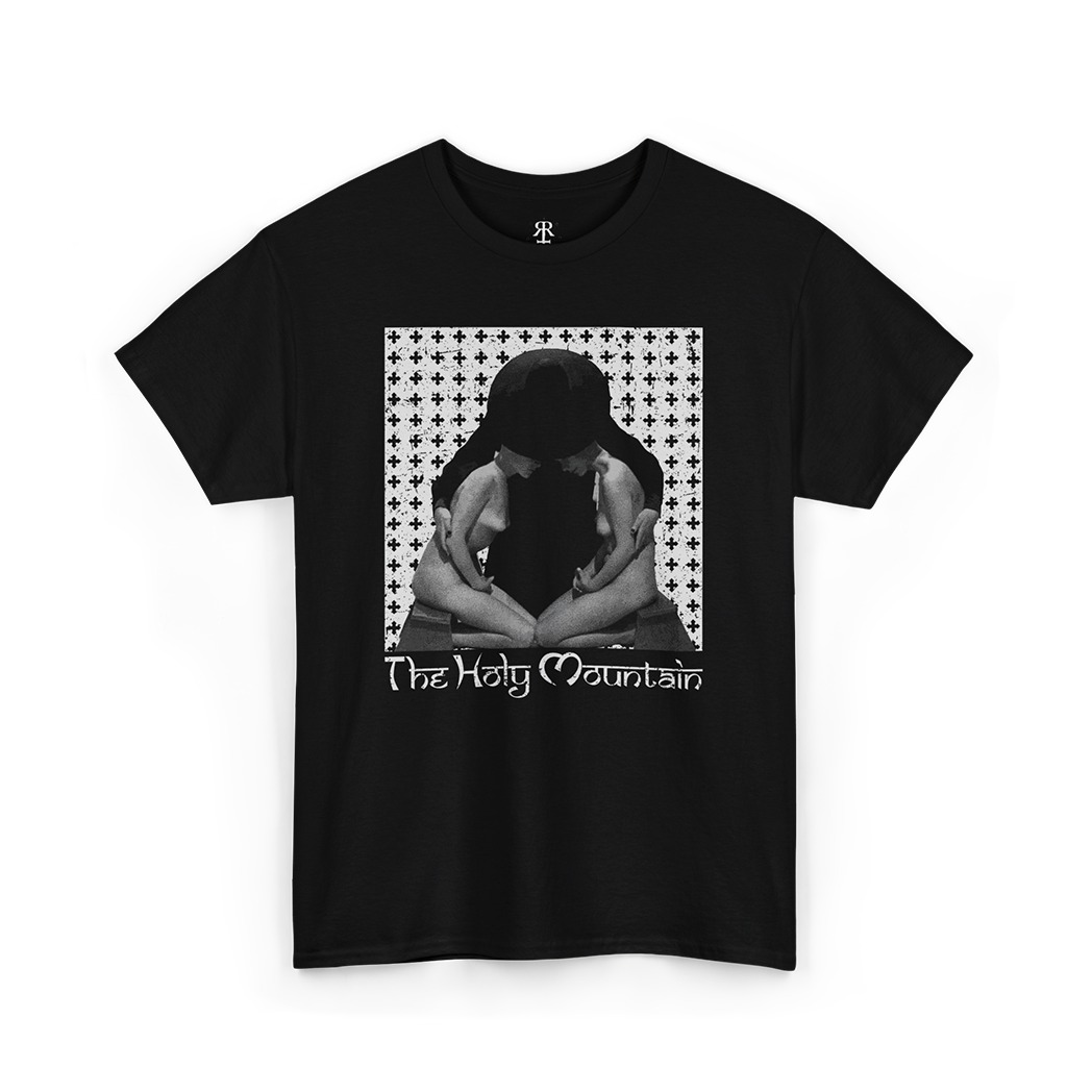 The Holy Mountain Classic T-Shirt, showing th alchemist with two naked women