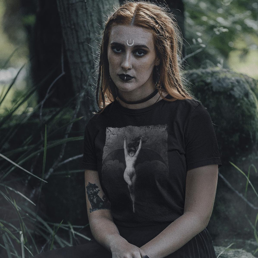 Woman wearing Bat Woman T-Shirt