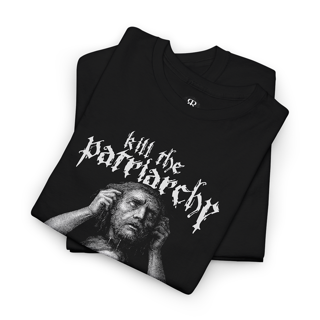 Kill the Patriarchy unisex T-shirt, 100% cotton, classic fit, black with feminist and anti-patriarchy message
