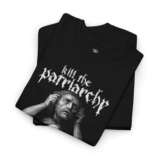 Kill the Patriarchy unisex T-shirt, 100% cotton, classic fit, black with feminist and anti-patriarchy message