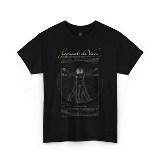 Leonardo Da Vinci Vitruvian Man T-Shirt, black
