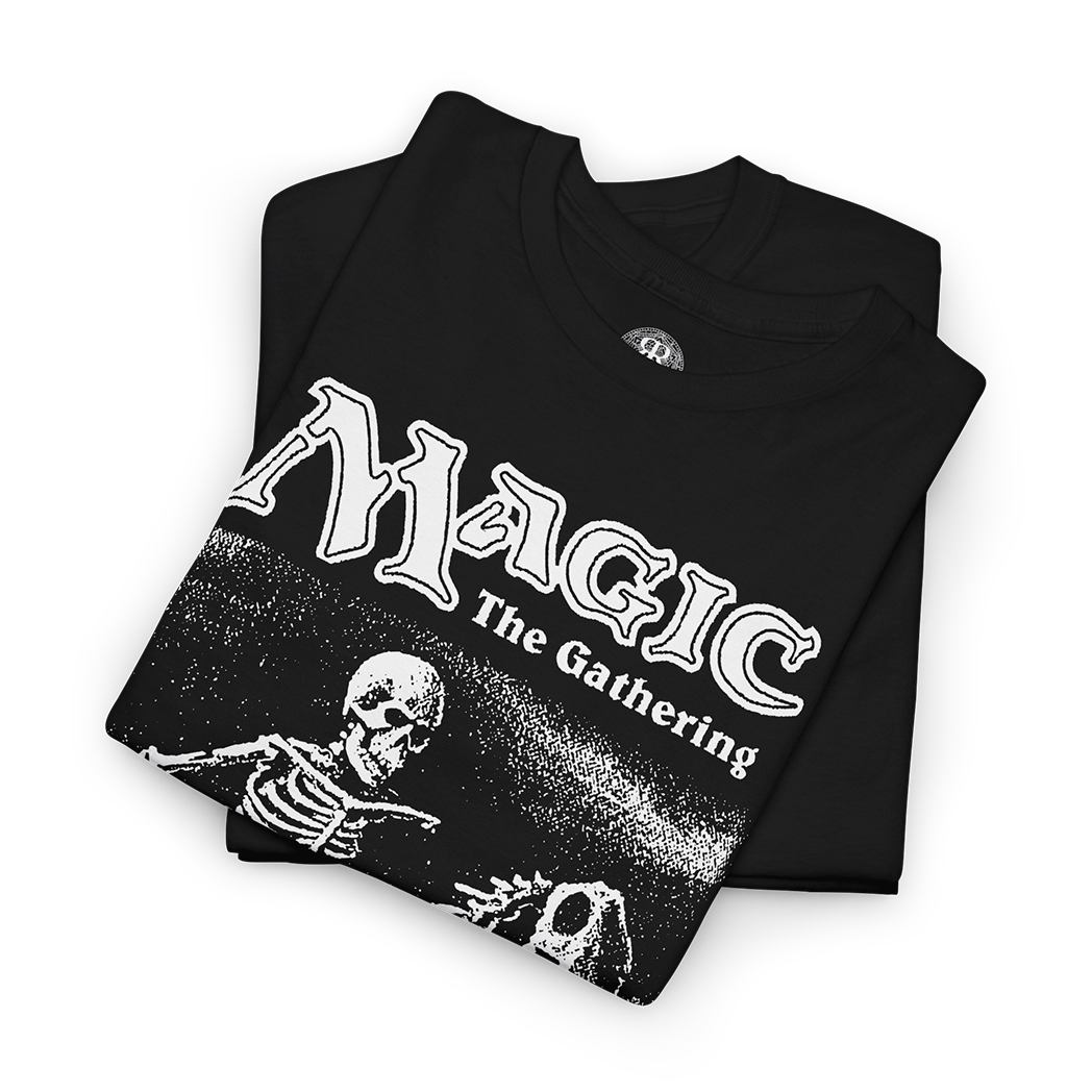 Folded Black Magic The Gathering T-Shirt