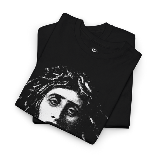 Black t-shirt showing Arnold Böcklin Medusa illustration