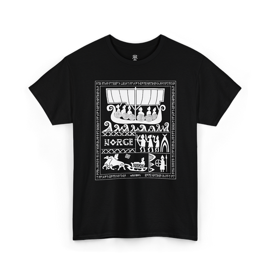 Norge shirt vith viking imagery, as worn by Varg Vikernes of Burzum.