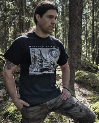 Man wearing Hermes Trismegistus T-Shirt