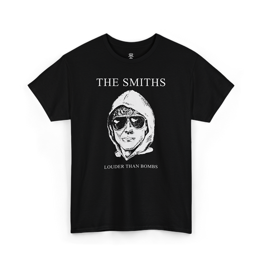 The Smiths Louder Than Bombs T-Shirt showing Unabomber Ted Kaczynski
