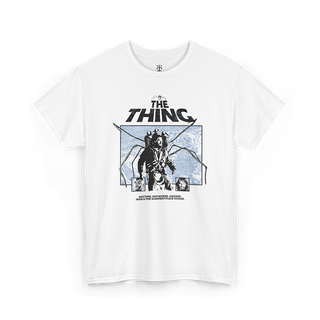 White t-shirt with 'The Thing' graphic design 