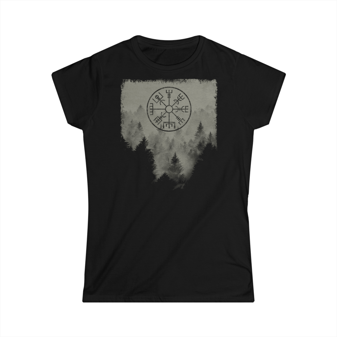 Girlie Misty Forest Vegvisir T-Shirt