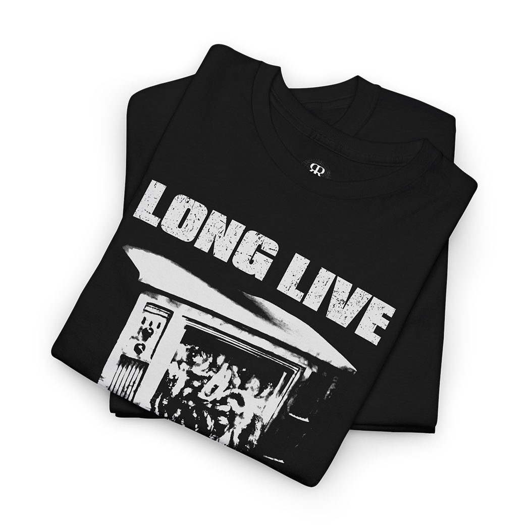 Videodrome Long Live the New Flesh T-Shirt, showing intestines falling out of TV screen