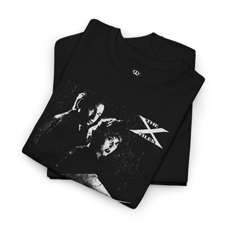 Bllack X-Files T-Shirt, white print, showing Mulder and Scully